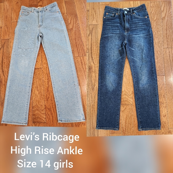 Levi's Other - Levi's Girls High Waist Ribcage Straight Ankle Jeans, size 14